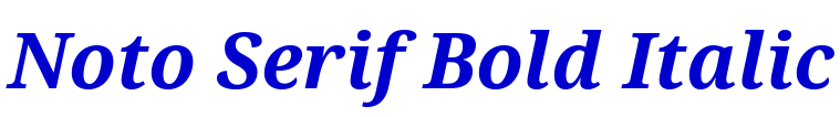 Noto Serif Bold Italic font